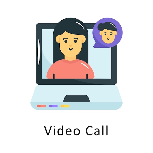 Vídeo Chama Vector Flat Icon Desenho ilustração Símbolo em fundo branco Arquivo EPS 10