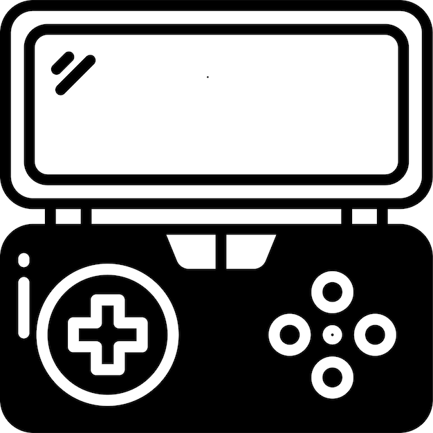 Vetor video game glyph and line vector illustration