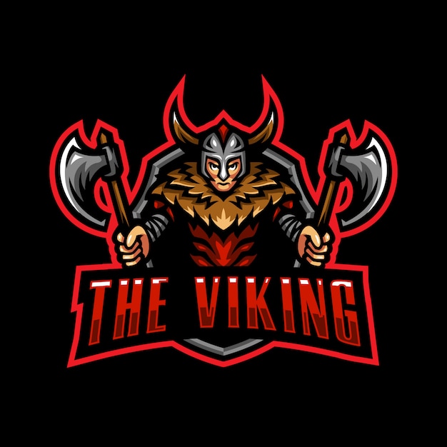 Viking mascote logotipo esport gaming