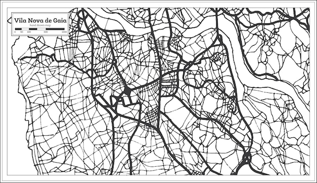 vetor da cidade do mapa de portugal dividido pelo estilo de