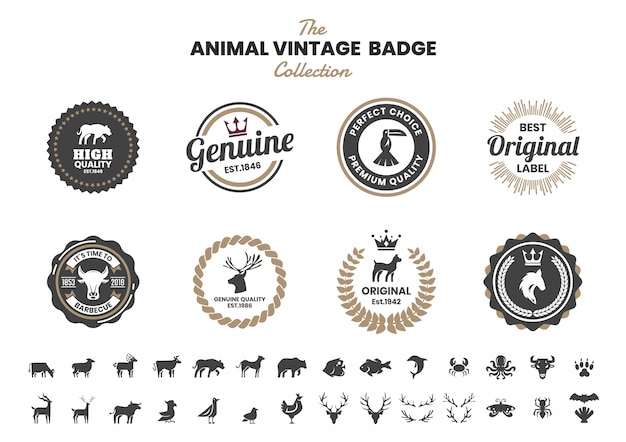 Vintage animal para banner