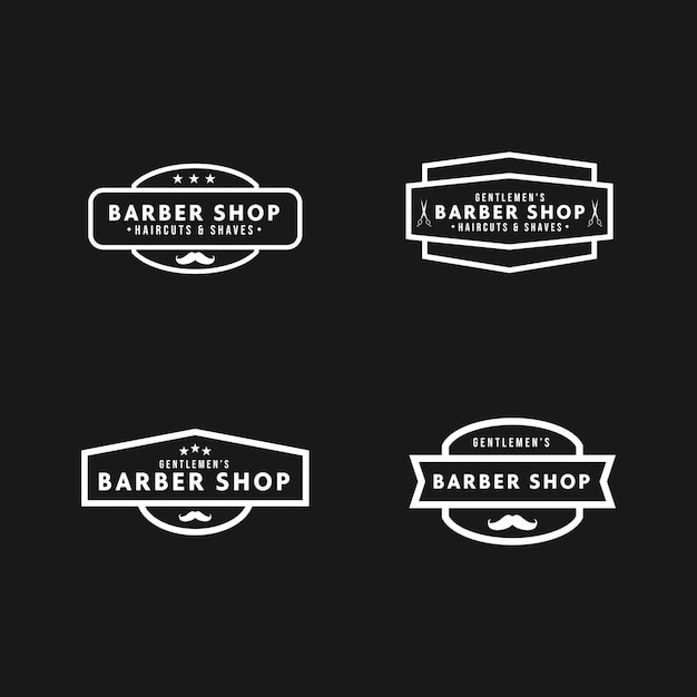 Vintage de logotipo de barbearia