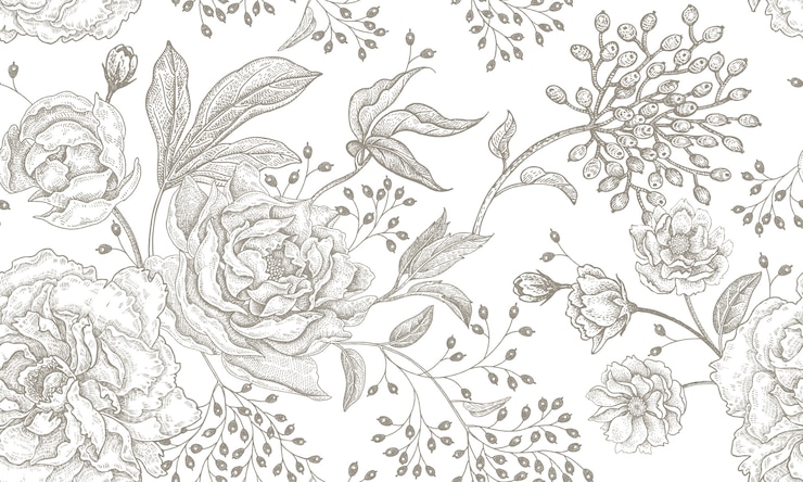 Vintage floral padrão sem emenda.