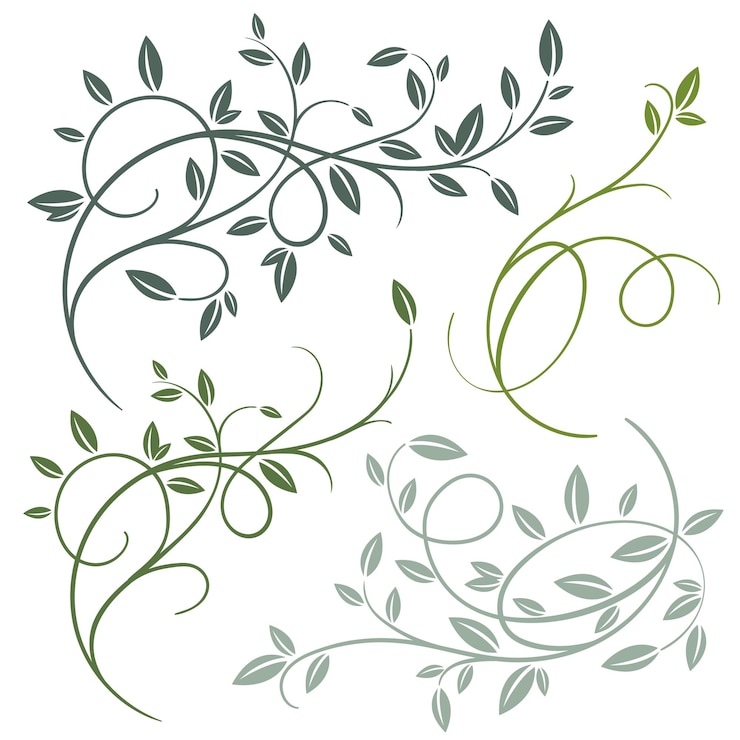 Vetor vintage floresce galhos de árvores de primavera ramos decorativos de molduras e folhas convite de casamento de menu