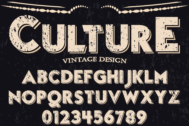 Vintage handcrafted culture