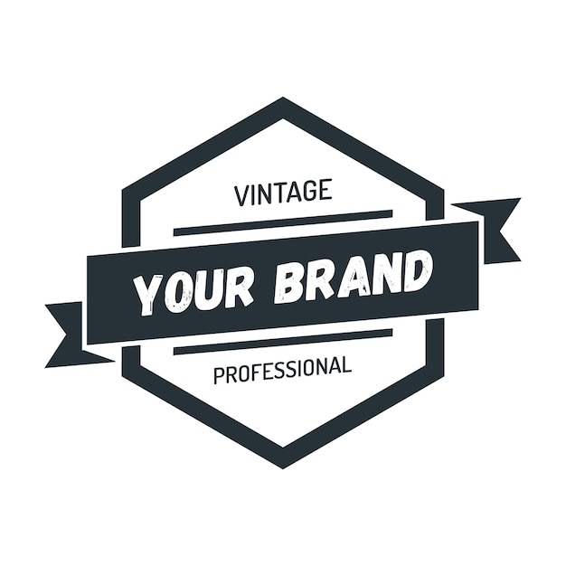 Vintage hipster badge design do logotipo