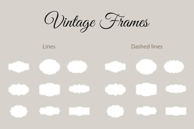 Vintage ornamental elements