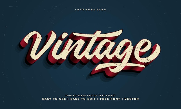 vintage retro editável efeito de texto fonte tipografia tipografia alfabeto