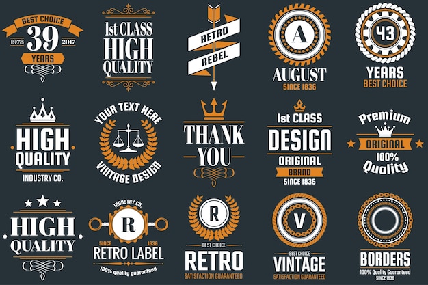 Vetor vintage retro logo para banner