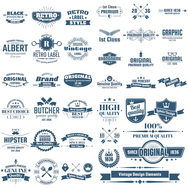 Vintage Retro Logo para banner