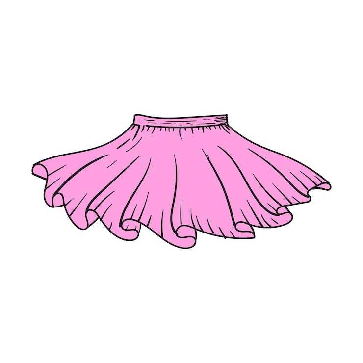 Vetor vintage retro mulheres tutu saia para dança de ballet icon desenho de ilustração