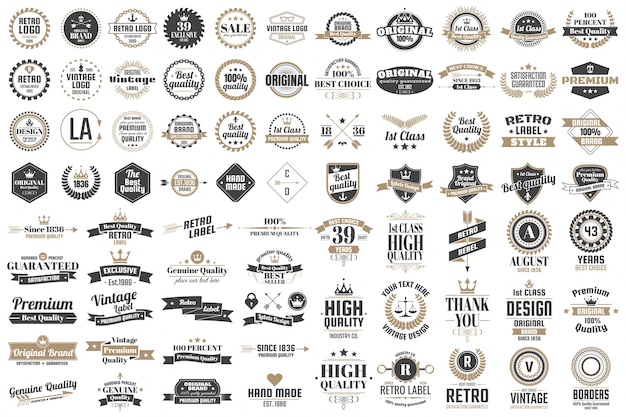 Vintage Retro Vector Logo para banner, cartaz, folheto