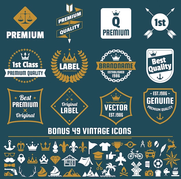 Vetor vintage retro vector logo para banner