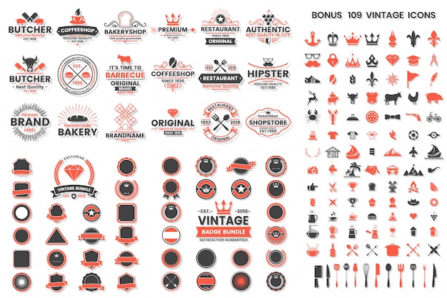 Vintage retro vector logo para banner