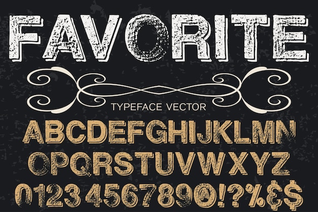 vintage tipografia font design favorito