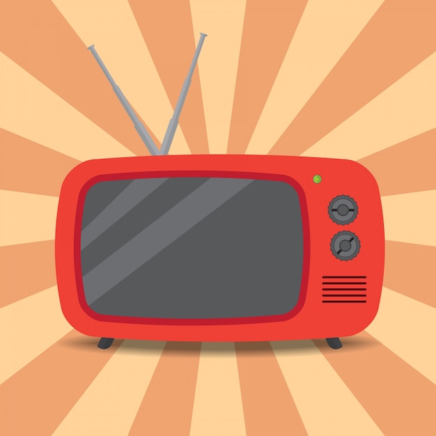 Vintage tv flat design