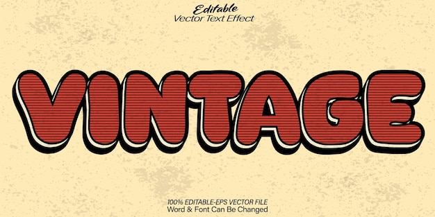 Vetor vintage vector texto efeito editável alfabeto retro envelhecido antigo