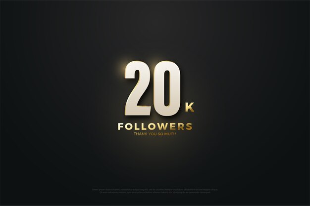 vinte mil seguidores fundo preto