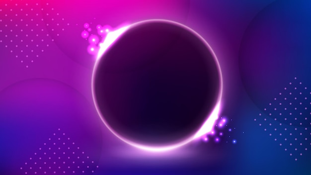 Violet circle hole background elegante violet light line widescreen ilustração vetorial