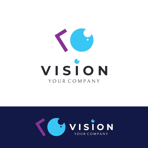 Visão digital abstrata colorida moderna visão digital visão óptica tecnologia visão visão planetária e centro de visão modelo ilustração vetorial