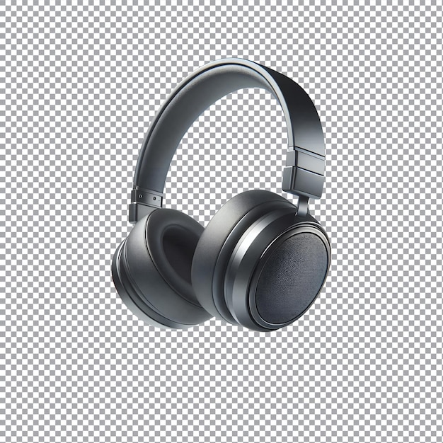 Visão lateral dos fones de ouvido Isolada sobre um fundo transparente