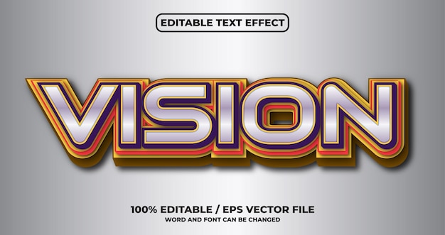Vision texto editável efeito