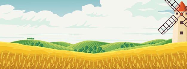 vista de campos de milho em áreas agrícolas