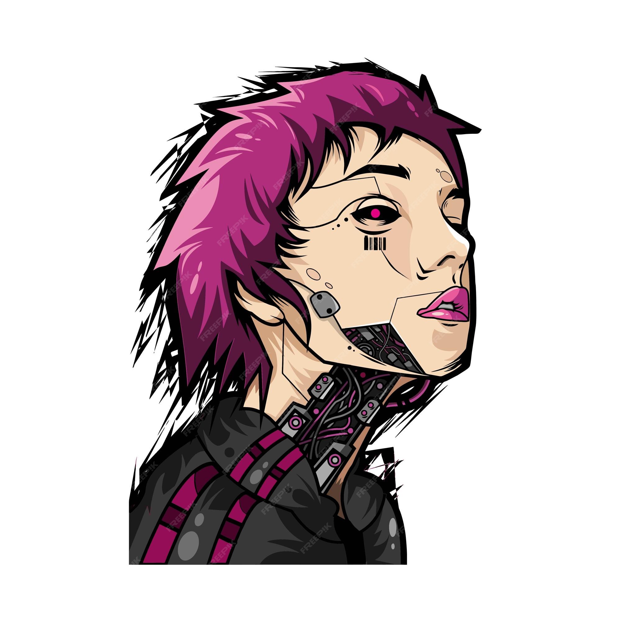 Adesivo De Uma Garota De Anime Com Um Clipart De Cabelo Preto Vetor PNG ,  Design De Adesivo Com Cabelo Emo De Desenho Animado Isolado, Adesivo Imagem  PNG e Vetor Para Download