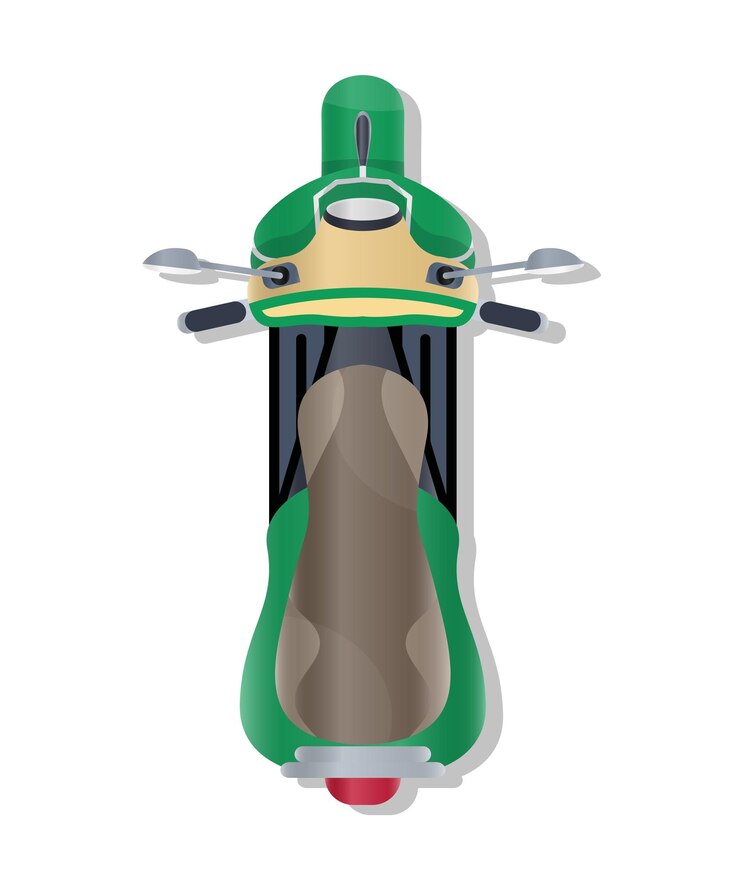 Vetor vista superior da ilustração vetorial do transporte realista sobre um fundo branco