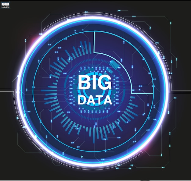 Visualização de big data. Fundo abstrato gráfico. ilustração. Conceito visual de dados.