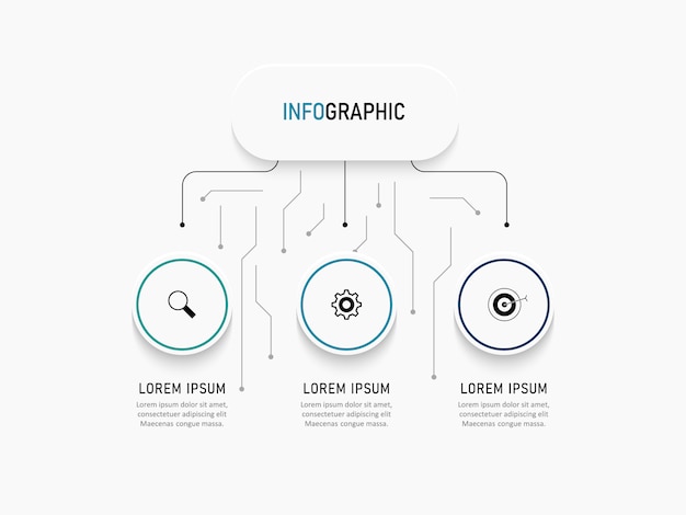 Visualização de dados de negócios. gráfico de processo. elementos abstratos de gráfico, diagrama com etapas, opções, partes ou processos. modelo de negócios. conceito criativo para infográfico.