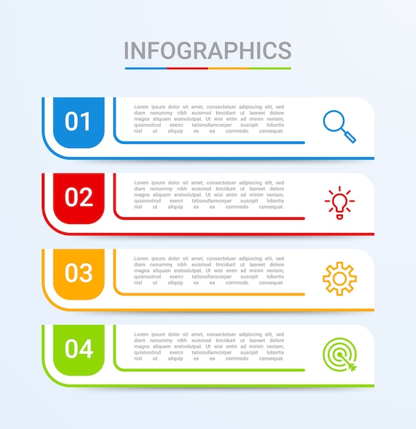 Visualização de dados de negócios, modelo de infográfico