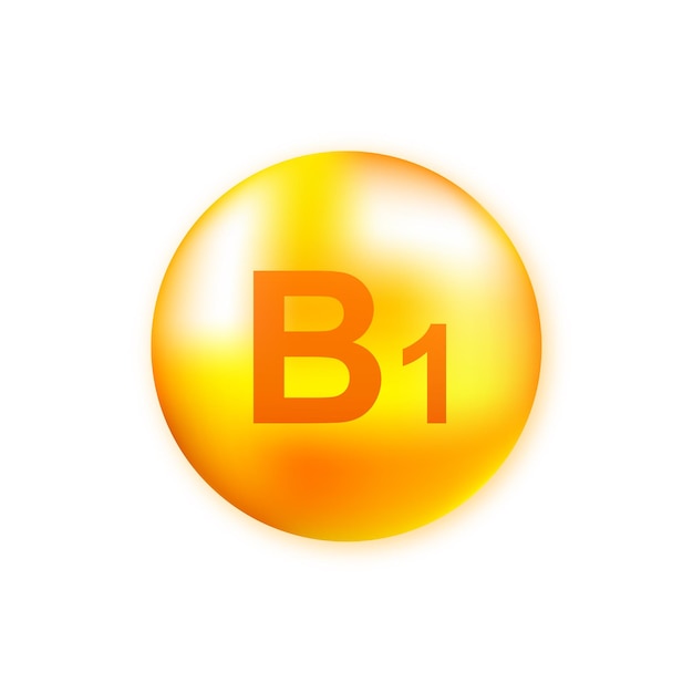 Vitamina B1 com queda realista no cinza