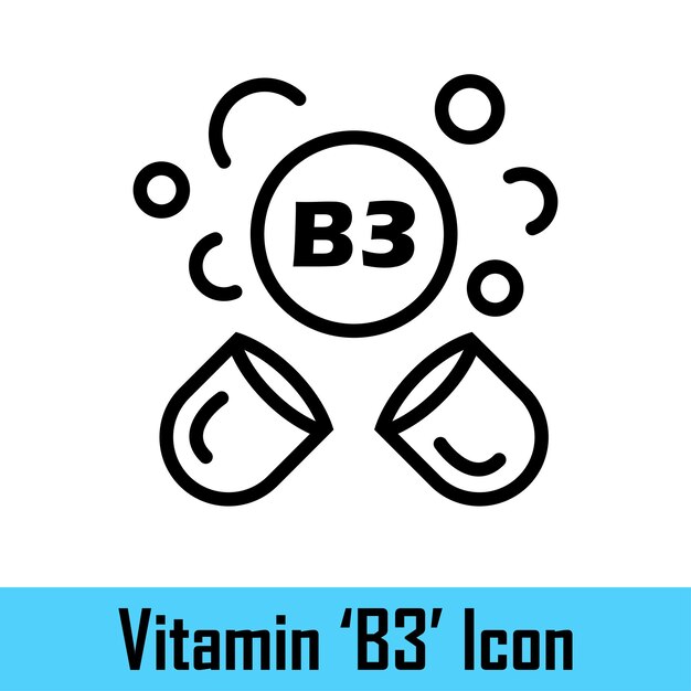 Vitamina b3 na forma de pílula cápsulas ou comprimidos de vitamina b3 vitaminas para a saúde