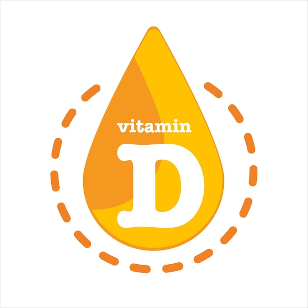 Vitamina d ícone do logotipo, bolha amarela do sol, design de ilustração vetorial realista. vitamina d e cálcio