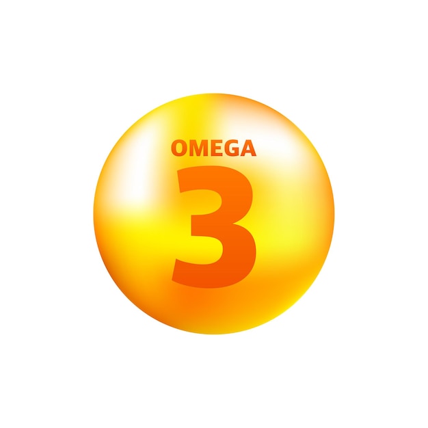 Vitamina ômega 3 com queda realista no cinza