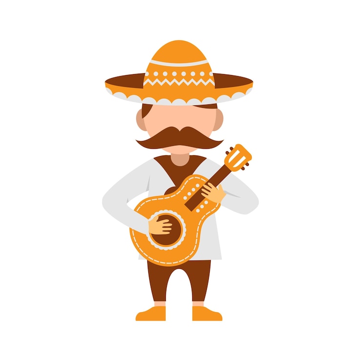 Vetor viva méxico desenho vetorial de personagens