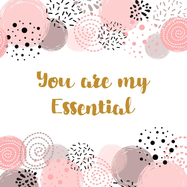 Você é meu cartão de distância social essencial para namorado marido esposa namorada Frase de quarentena romântica Banner vetorial