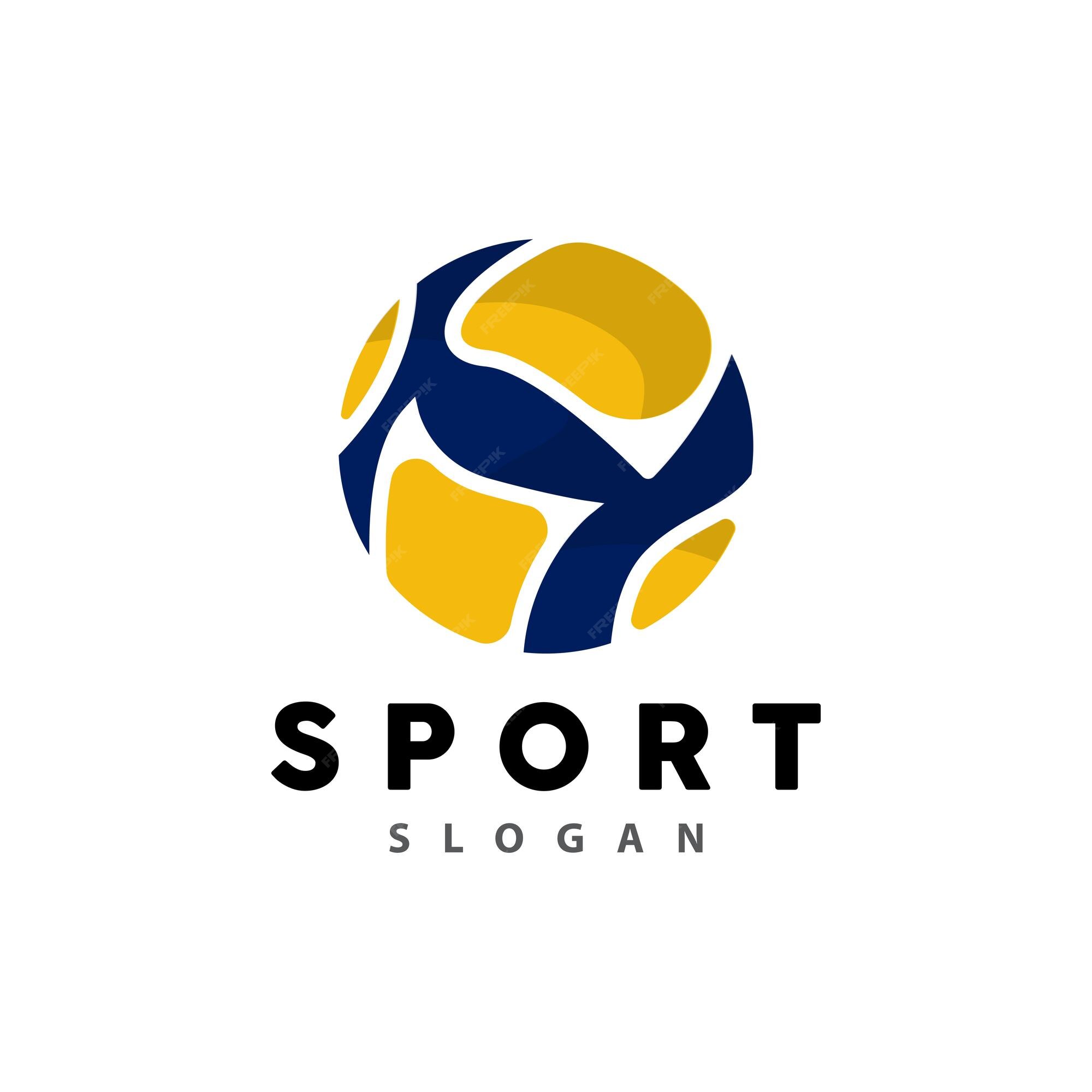 Esporte de bola de futebol e logotipo de ícone simples de jogos em