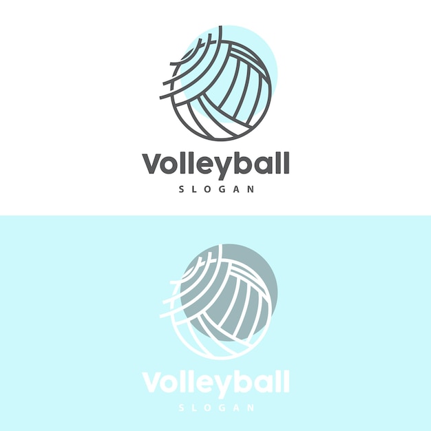 Vôlei logo esporte design simples torneio esportivo mundial ilustração vetorial símbolo ícone