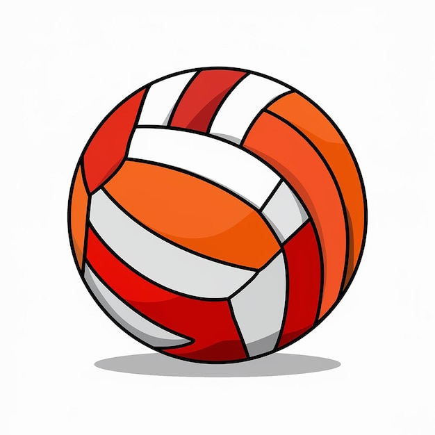 Vetor voleibol dinâmico uma ilustração vetorial contra um fundo branco limpo