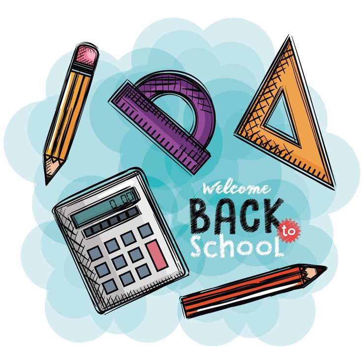 Vetor volta para escola conjunto de desenho de ícones desenho de ilustração vetorial