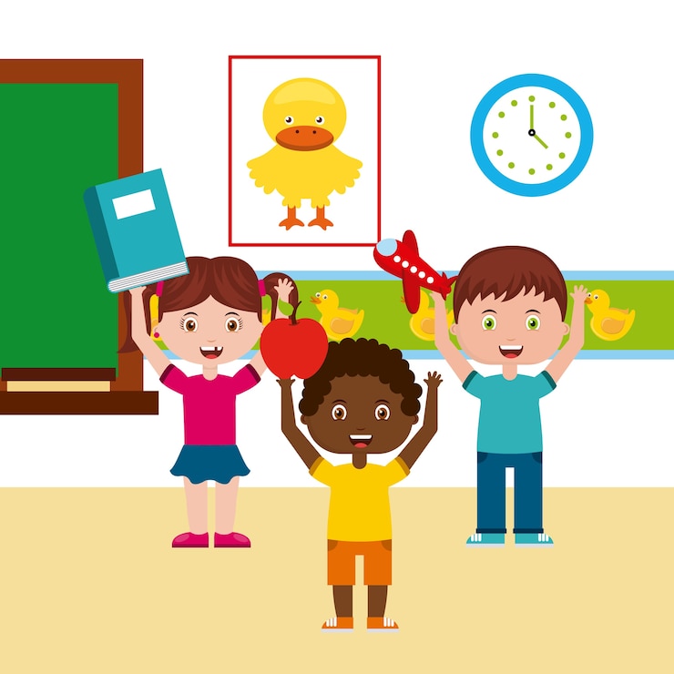 Vetor voltar ao projeto da escola