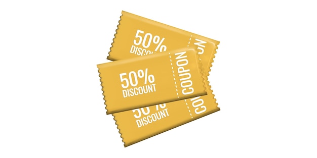 Voucher de desconto em venda de estilo 3D