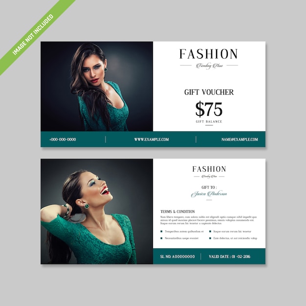 Voucher de oferta de moda