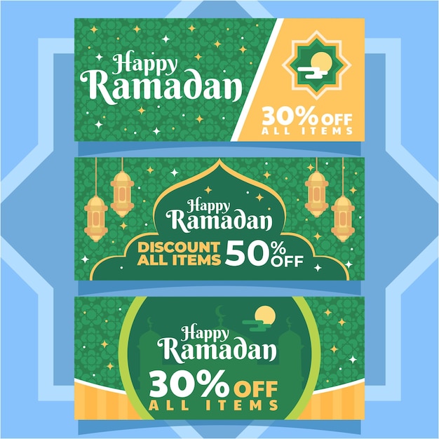 Vetor voucher especial do ramadan kareem