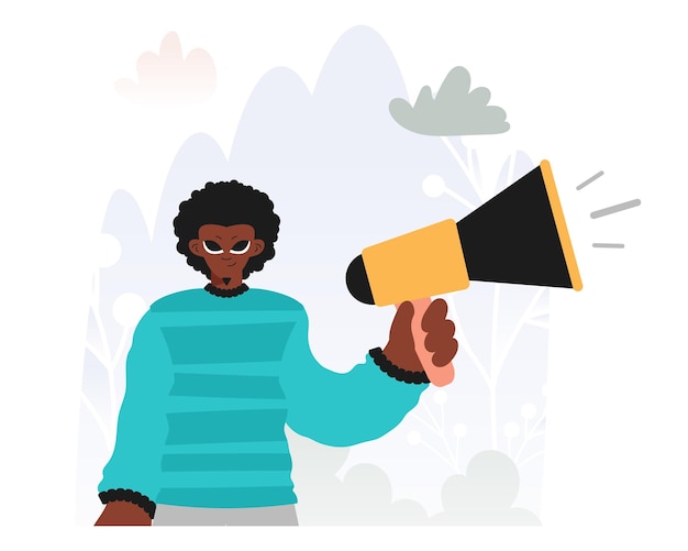 Voz capacitada no ativismo individual com intensificador contradiz esse pensamento Rally Theme Trendy style Vector Illustration