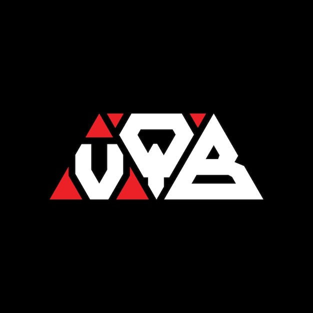 VQB triângulo letra logotipo design com forma de triângulo VQB logotipo triângulo design monograma VQB vector triângulo logotipo modelo com cor vermelha VQB logótipo triangular simples elegante e luxuoso Logotipo VQB