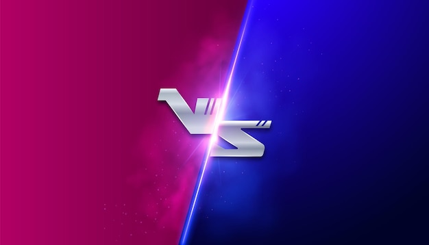 VS versus luta competição tela de batalha ou comparação conflito futurista terceira bandeira inferior