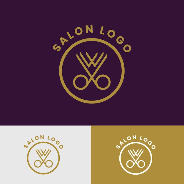 W design de logotipo de salão de cabeleireiro w ícone de logotipo da cabeleireira em vetor w logotipo de letra w ícone de aplicativo